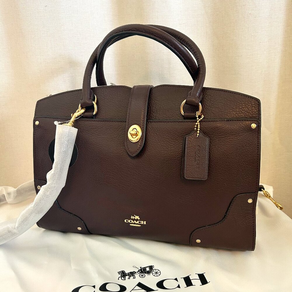 NWT Coach Mercer Satchel 30 in Oxblood